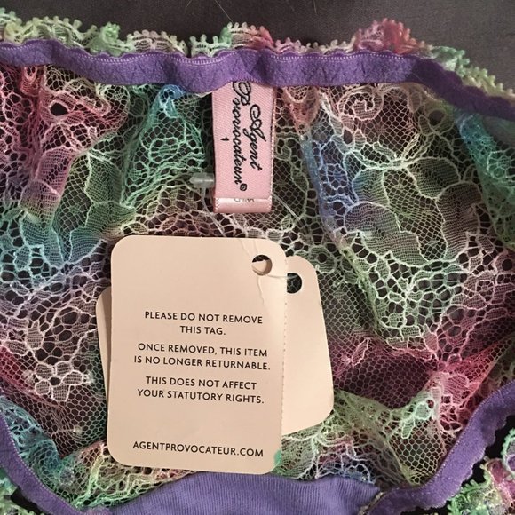Agent Provocateur multi color briefs lace AP4 new - Picture 3 of 4